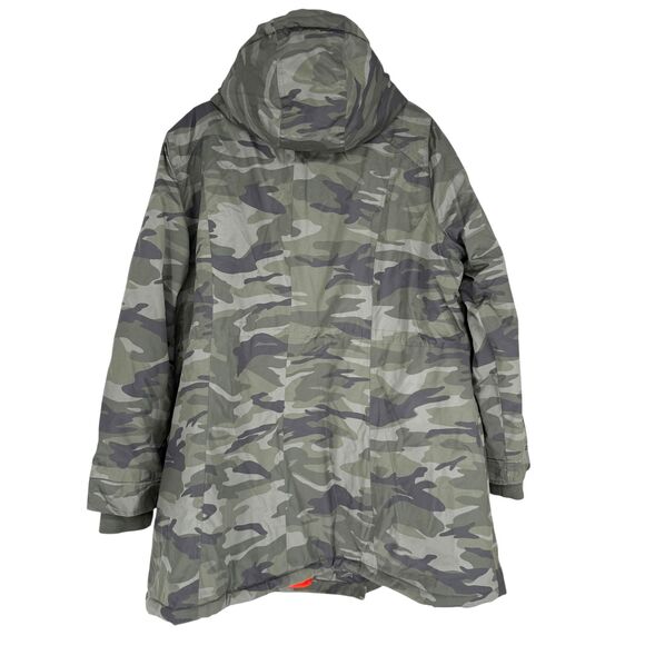 Torrid 1x Camo Twill Parka Faux Fur Lined Hood Winter Coat Water Wind Resistant - Picture 7 of 7